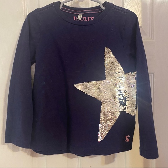 Joules Sequin Star Tee Shirt - Picture 1 of 7